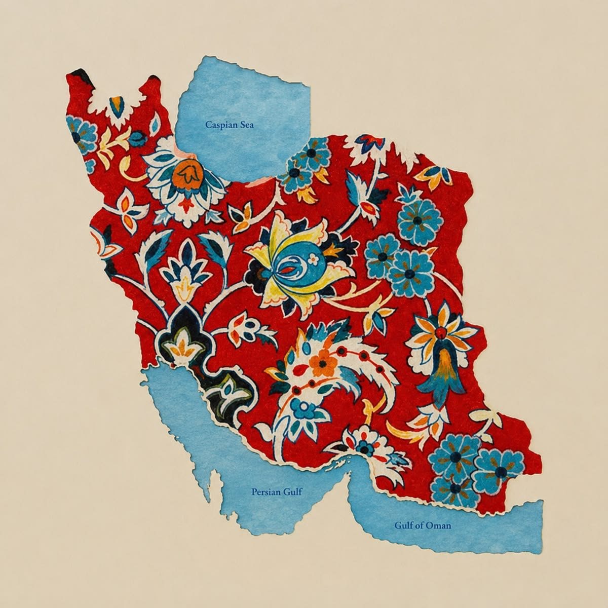 Persian-inspired illustration of Iran